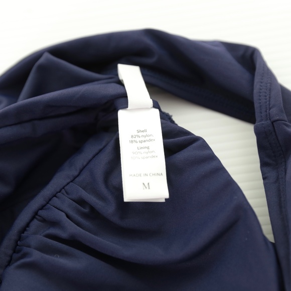 NWOT Andie Swim The Mykonos Plunge Neck Navy Blue One Piece Womens M Resortwear - Picture 8 of 9